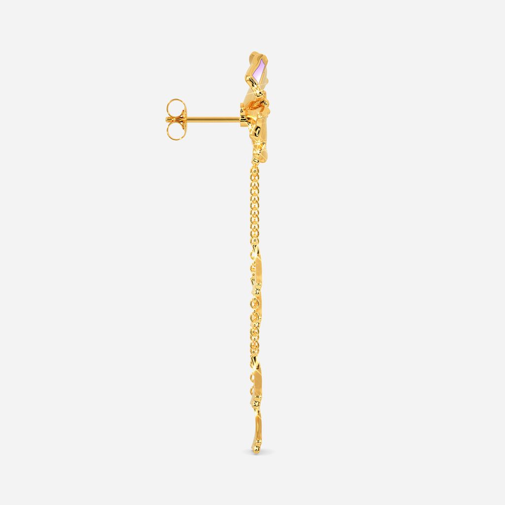 Lilac Drizzle Gold Earrings