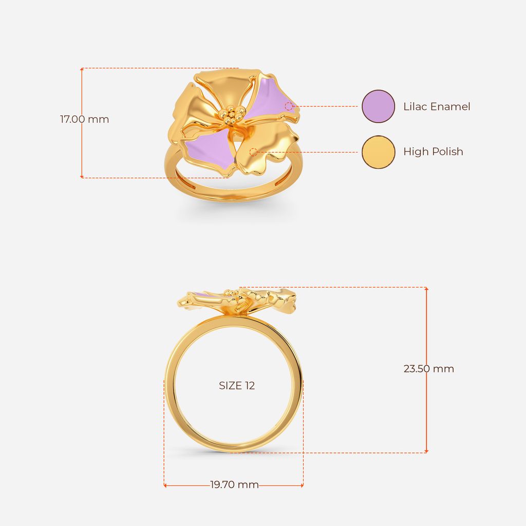 Lilac Drizzle Gold Rings image