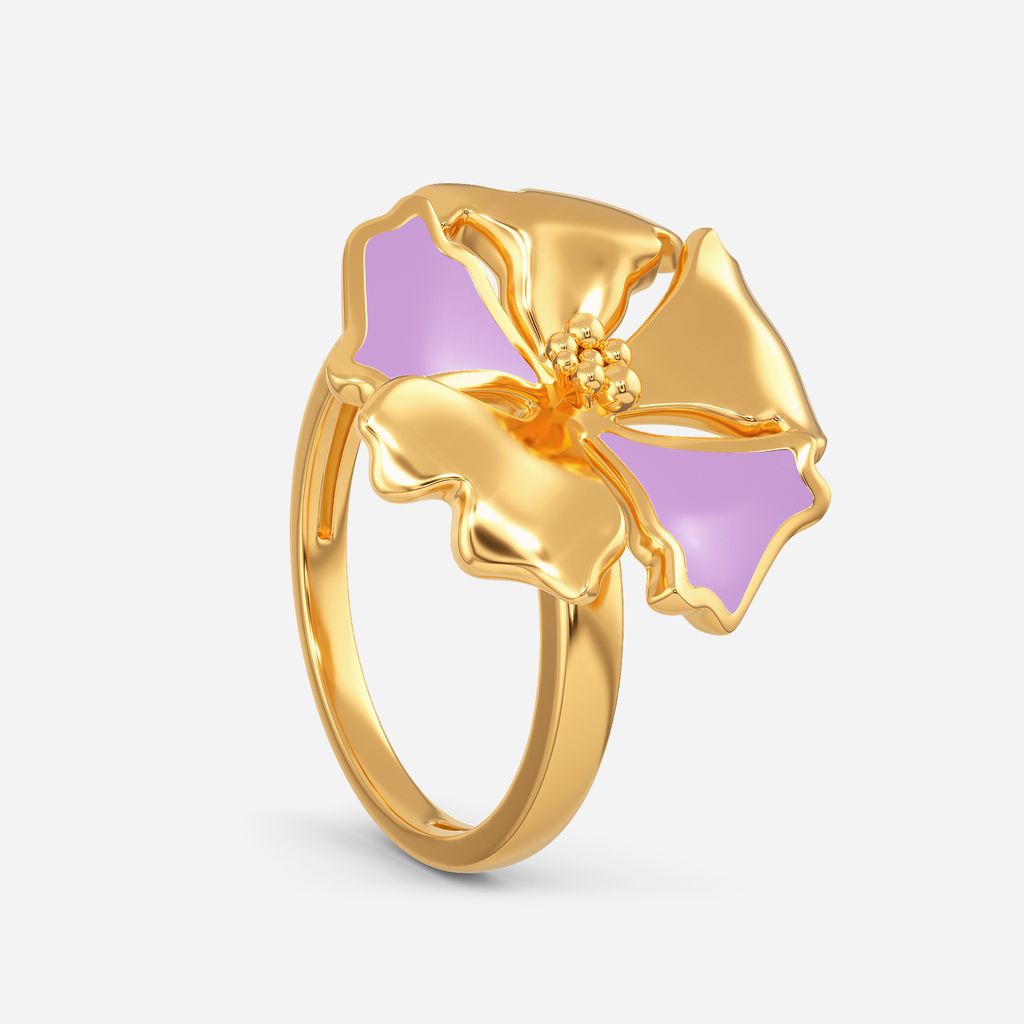Lilac Drizzle Gold Rings image