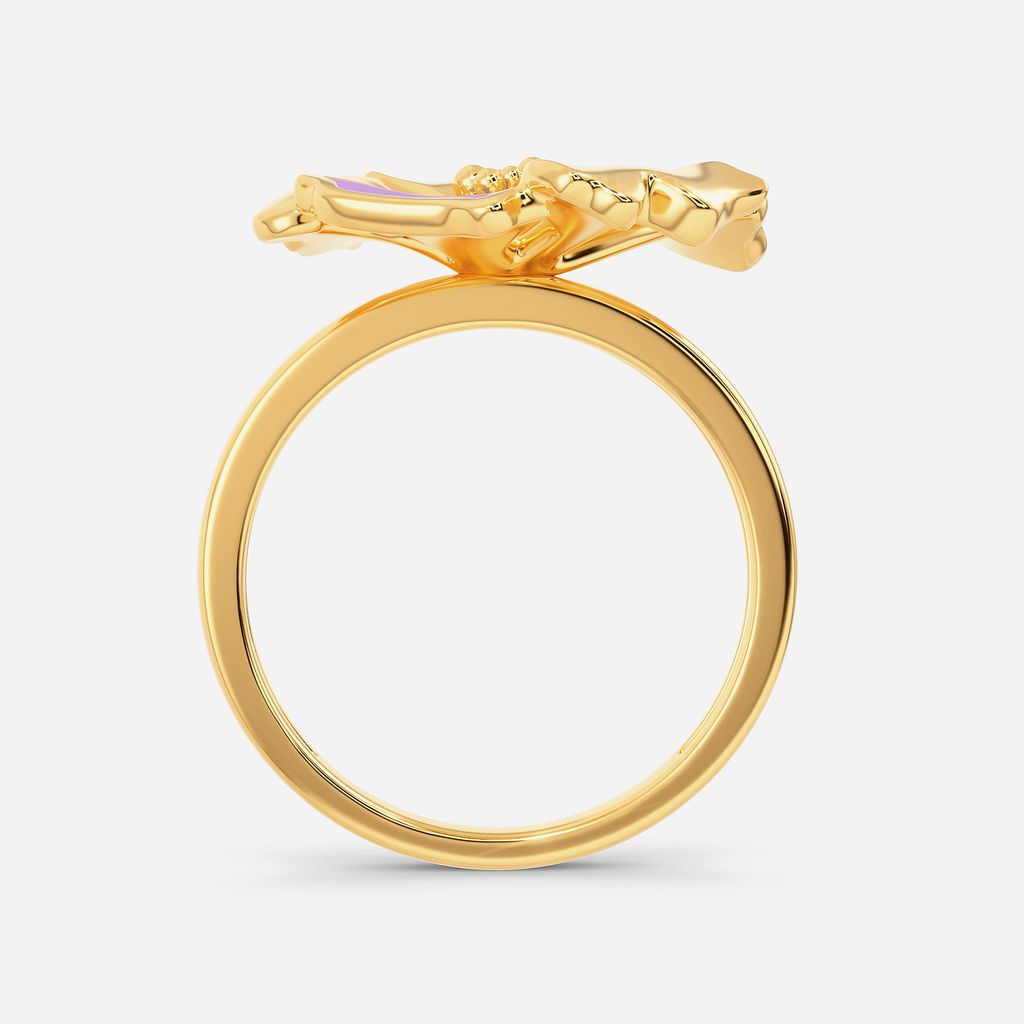 Lilac Drizzle Gold Rings image