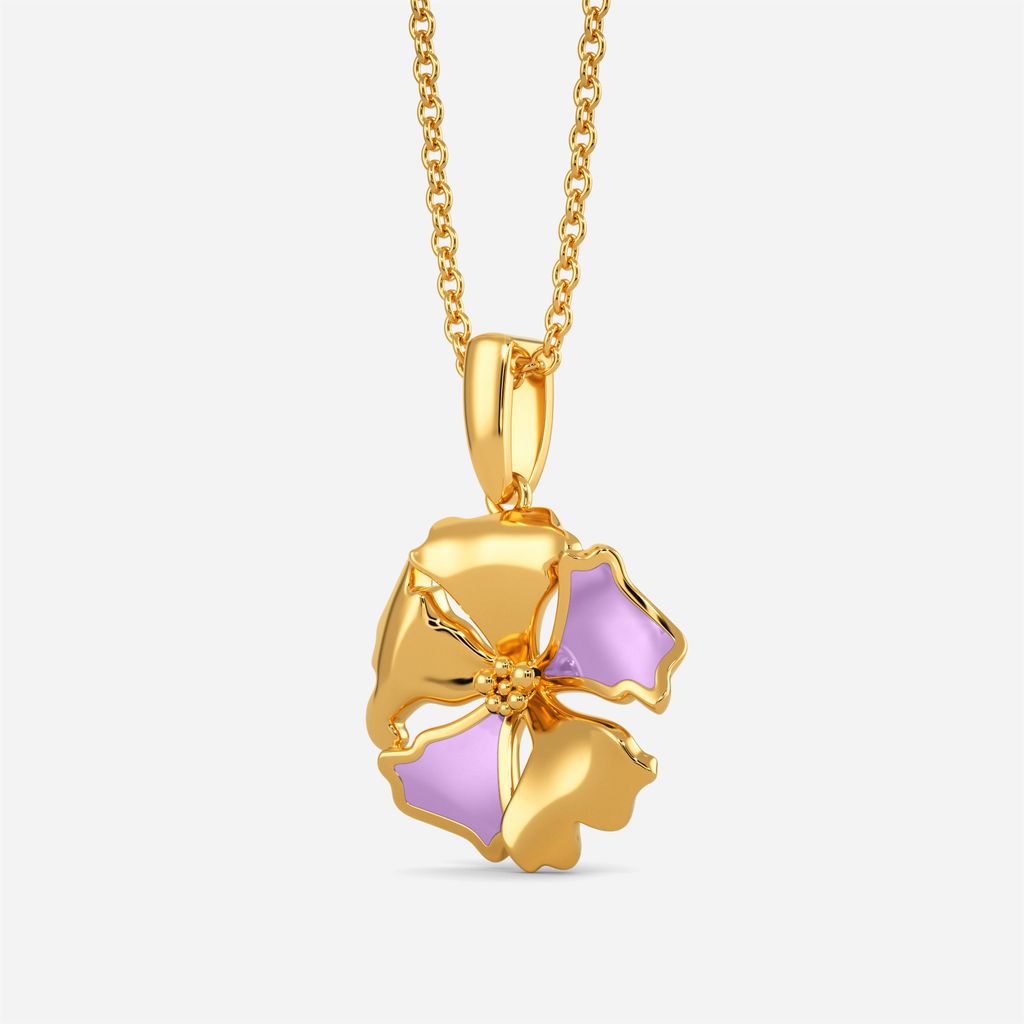 Lilac Drizzle Gold Pendants