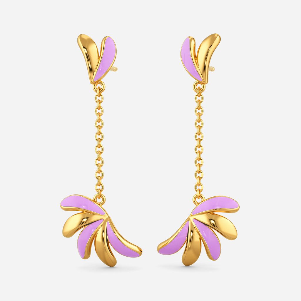 Simply Lilac Gold Earrings