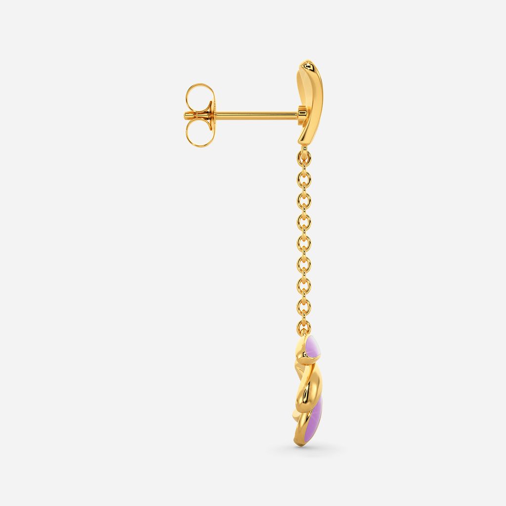 Simply Lilac Gold Earrings