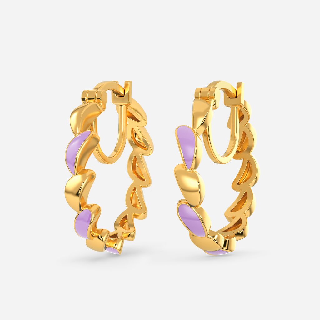 Simply Lilac Gold Earrings