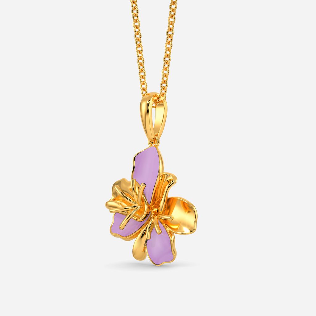 Lilac Blossoms Gold Pendants