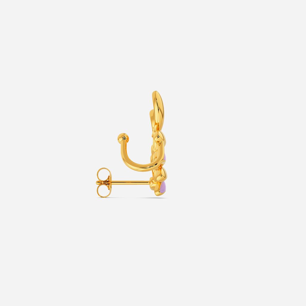 Braid O Lilac Gold Earrings