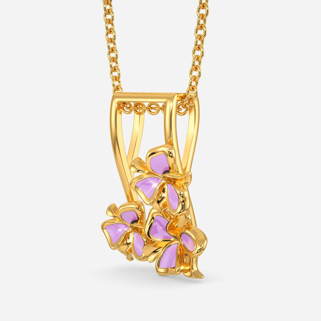 Pretty In Lilac Gold Pendants