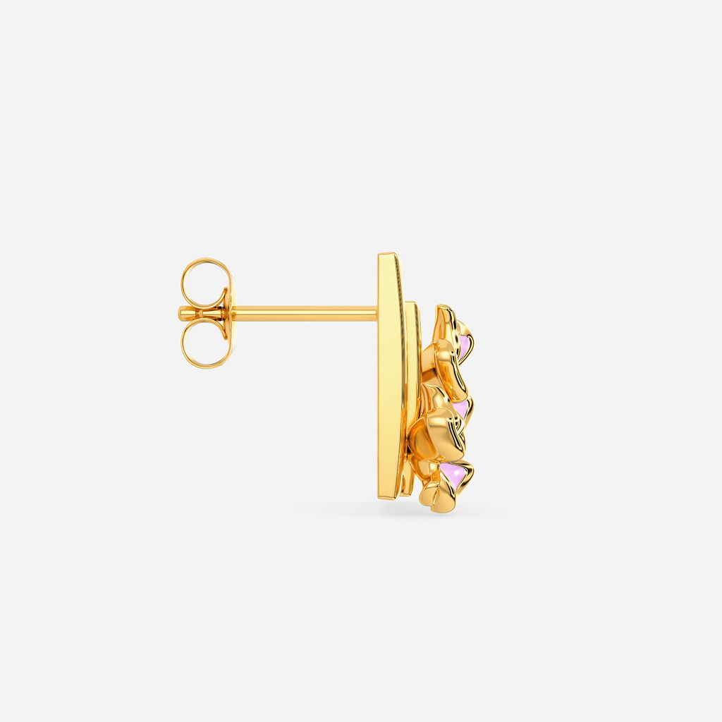 Pretty In Lilac Gold Earrings