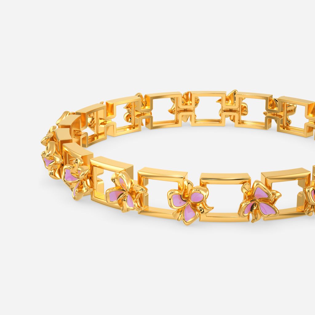 Pretty In Lilac Gold Bangles