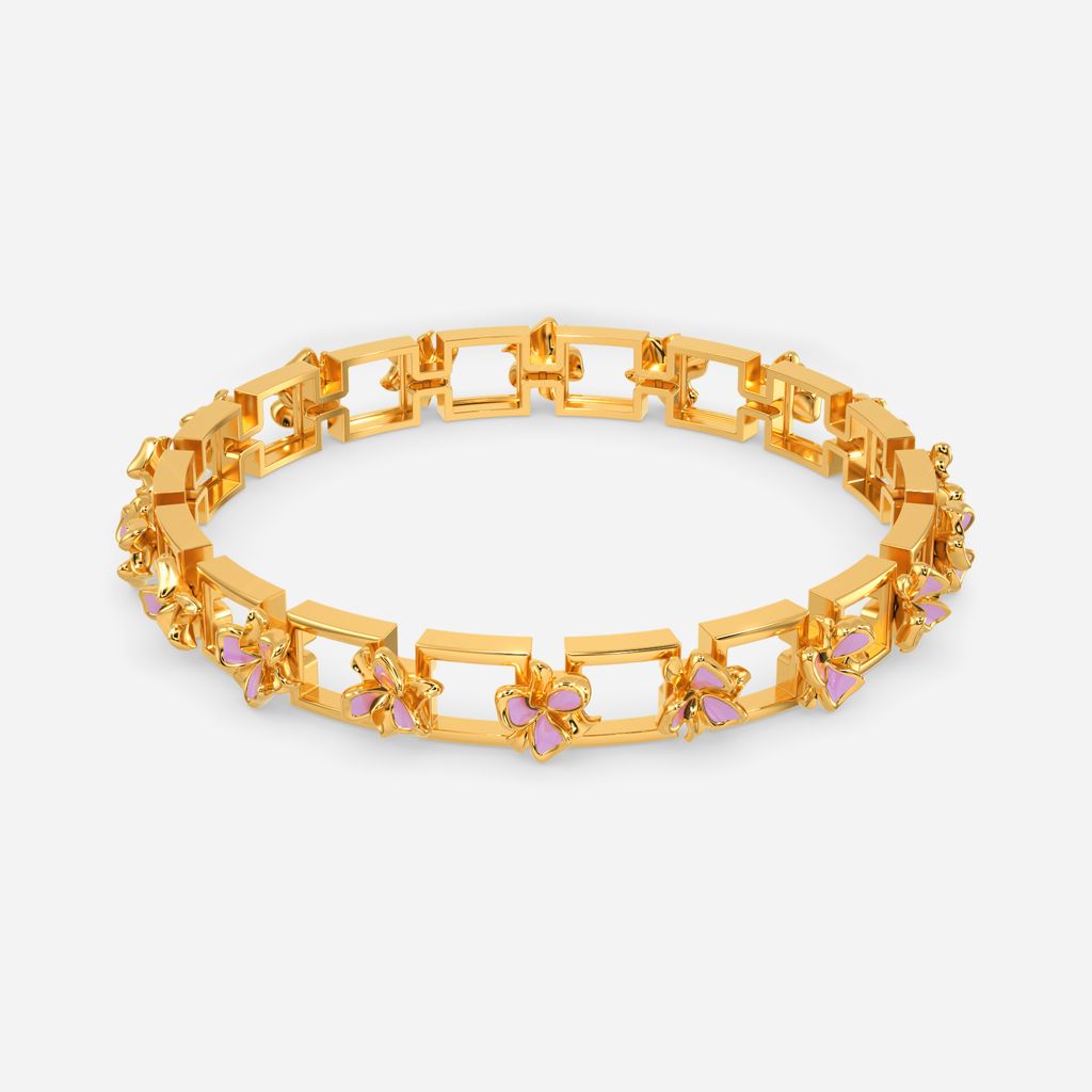 Pretty In Lilac Gold Bangles