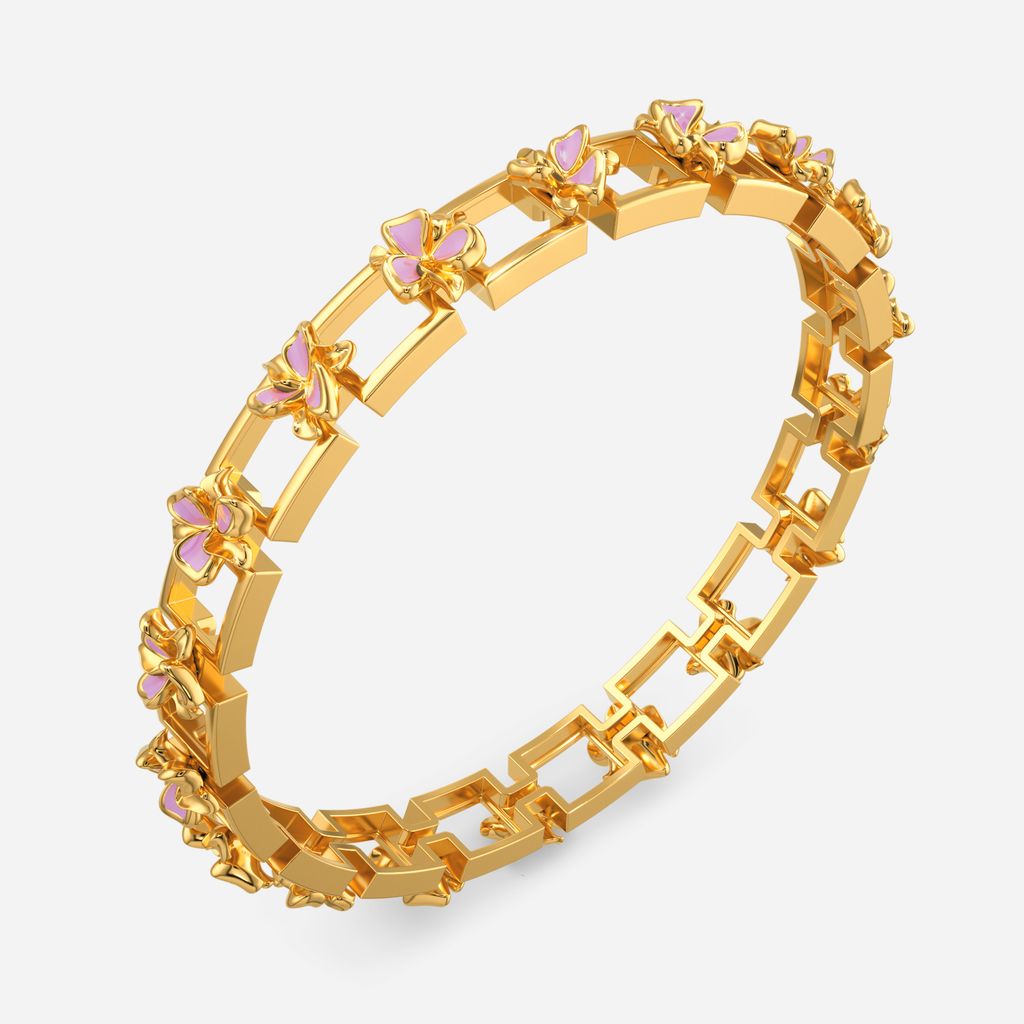 Pretty In Lilac Gold Bangles