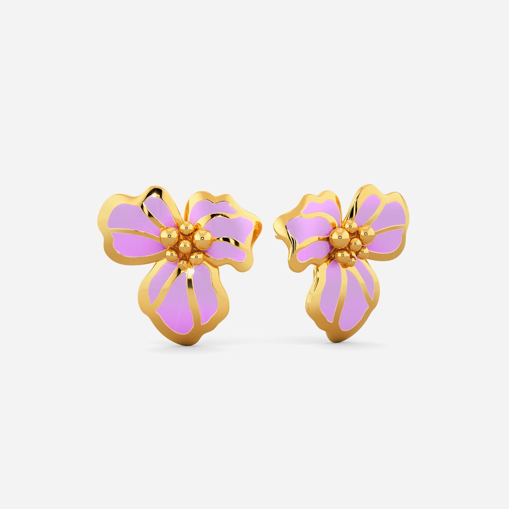 Blooming Lilac Gold Earrings
