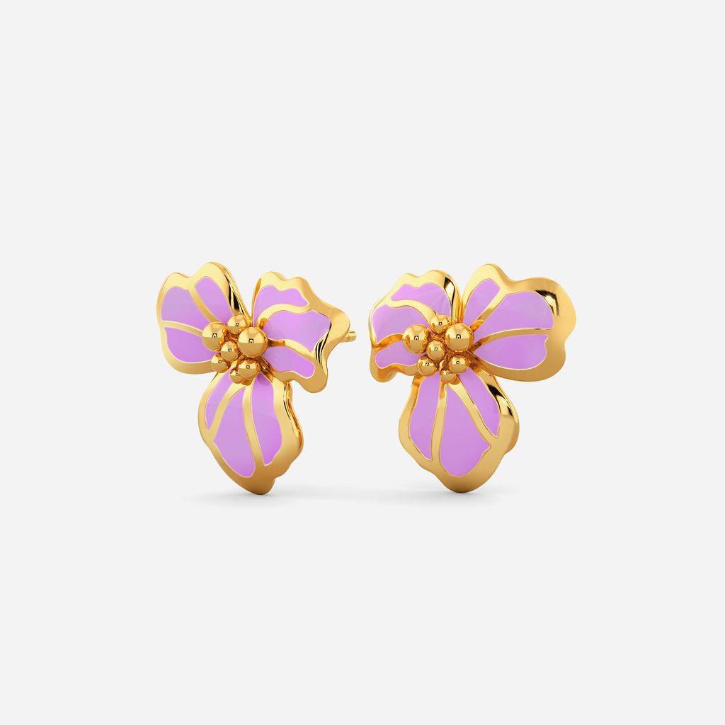 Blooming Lilac Gold Earrings