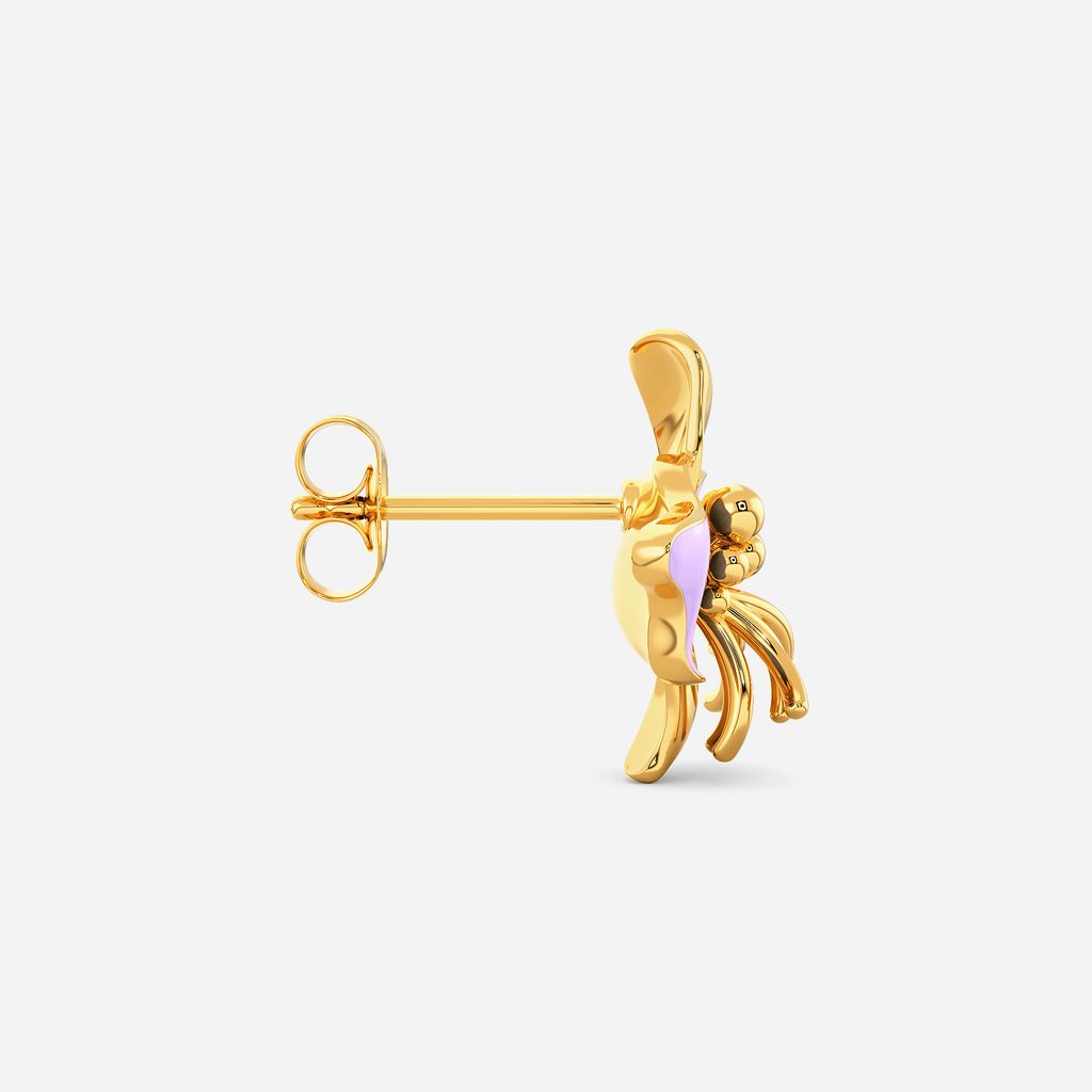 Lilac Radiance Gold Earrings