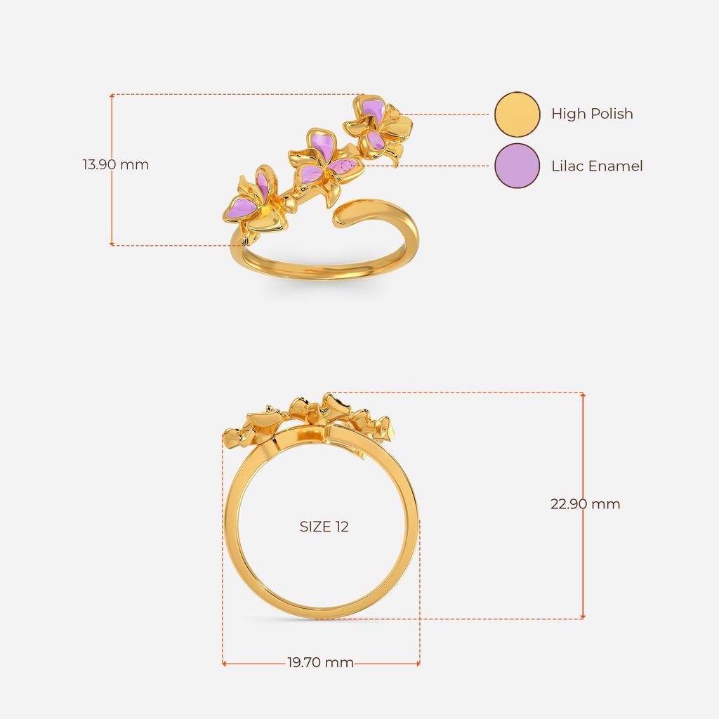 Lilac Lady Gold Rings image