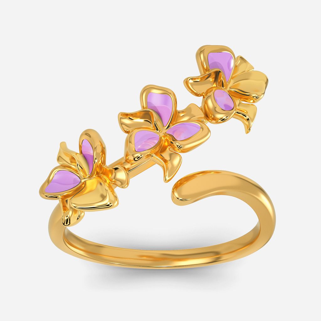 Lilac Lady Gold Rings alternate view 3