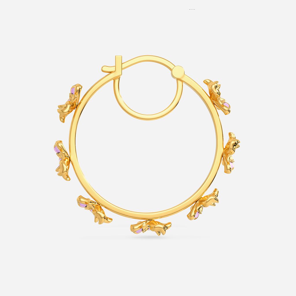 Lilac Lady Gold Earrings