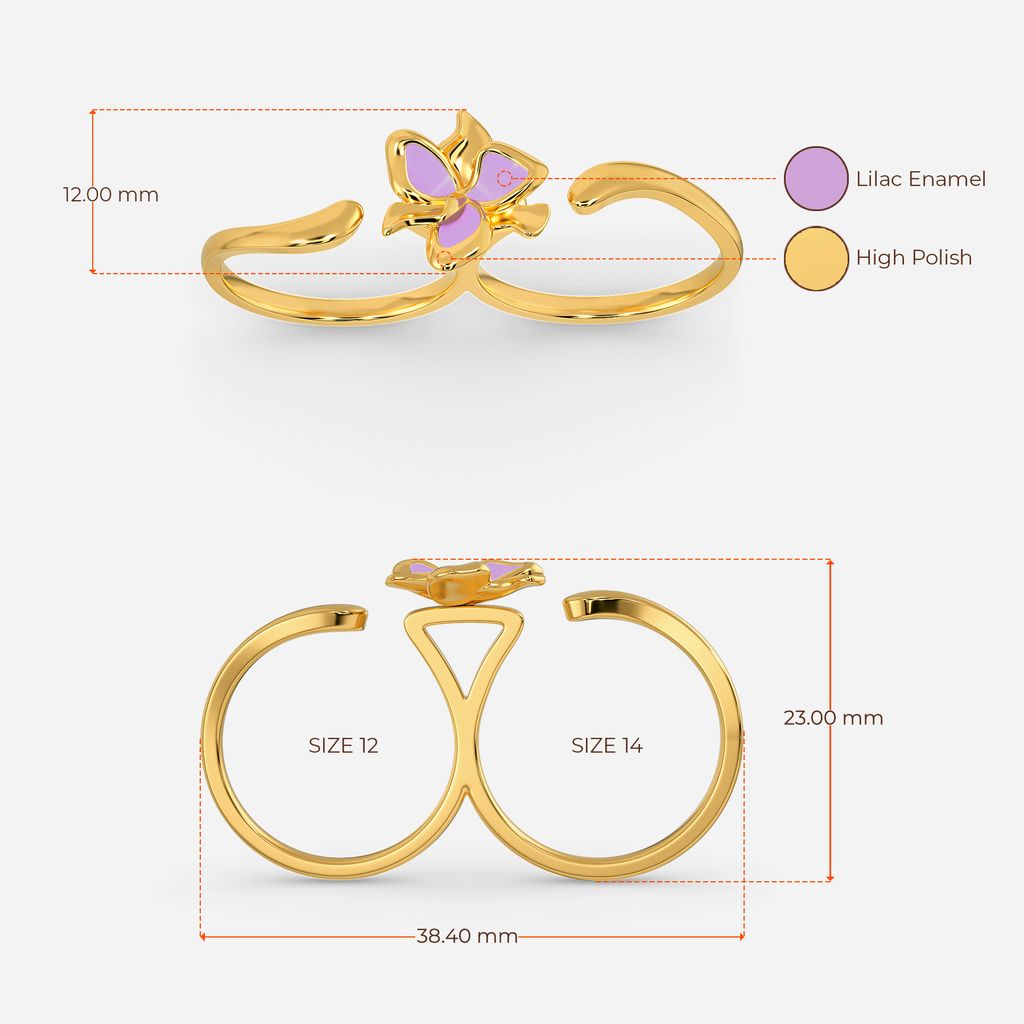 Work It Lilac Gold Rings image