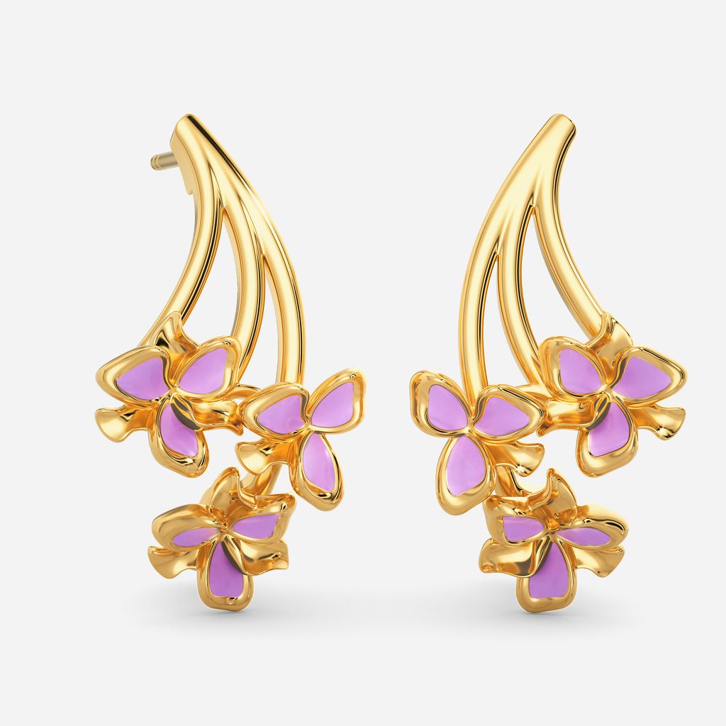 Work It Lilac Gold Earrings