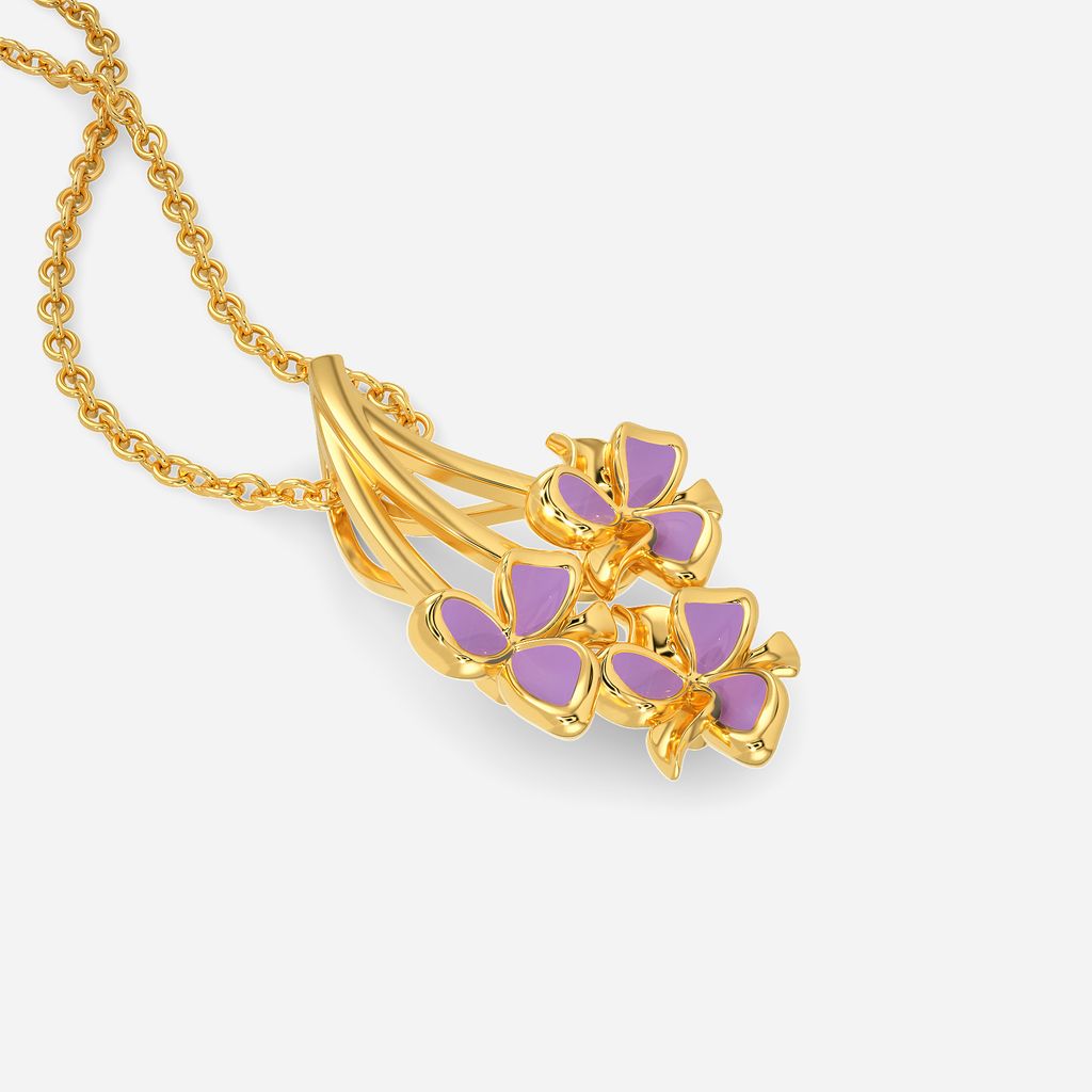 Work It Lilac Gold Pendants