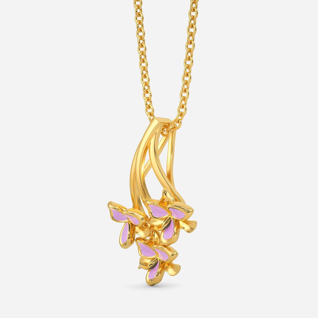 Work It Lilac Gold Pendants