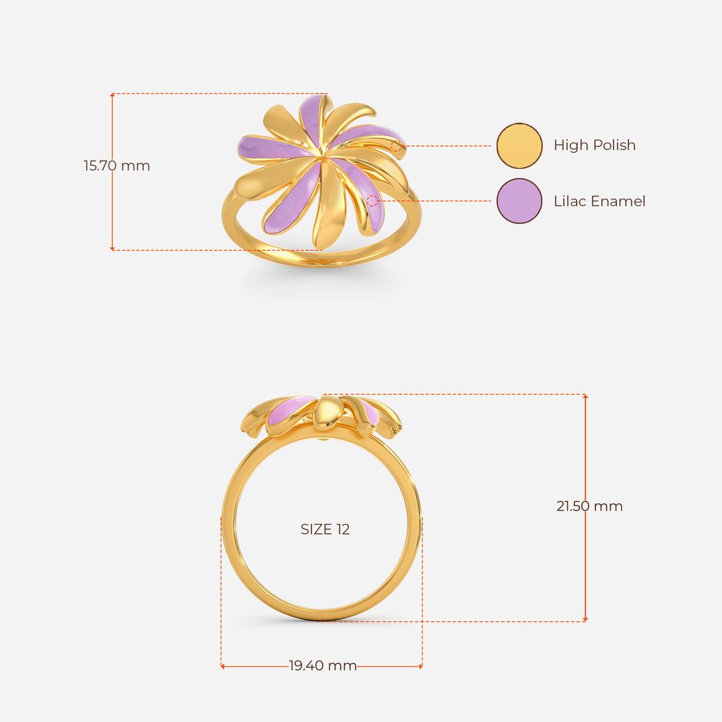 Colour Me Lilac Gold Rings image