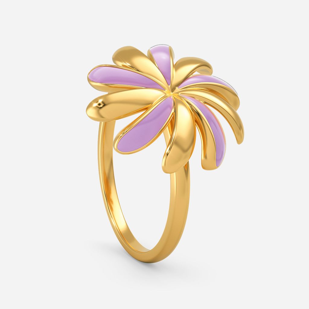 Colour Me Lilac Gold Rings image