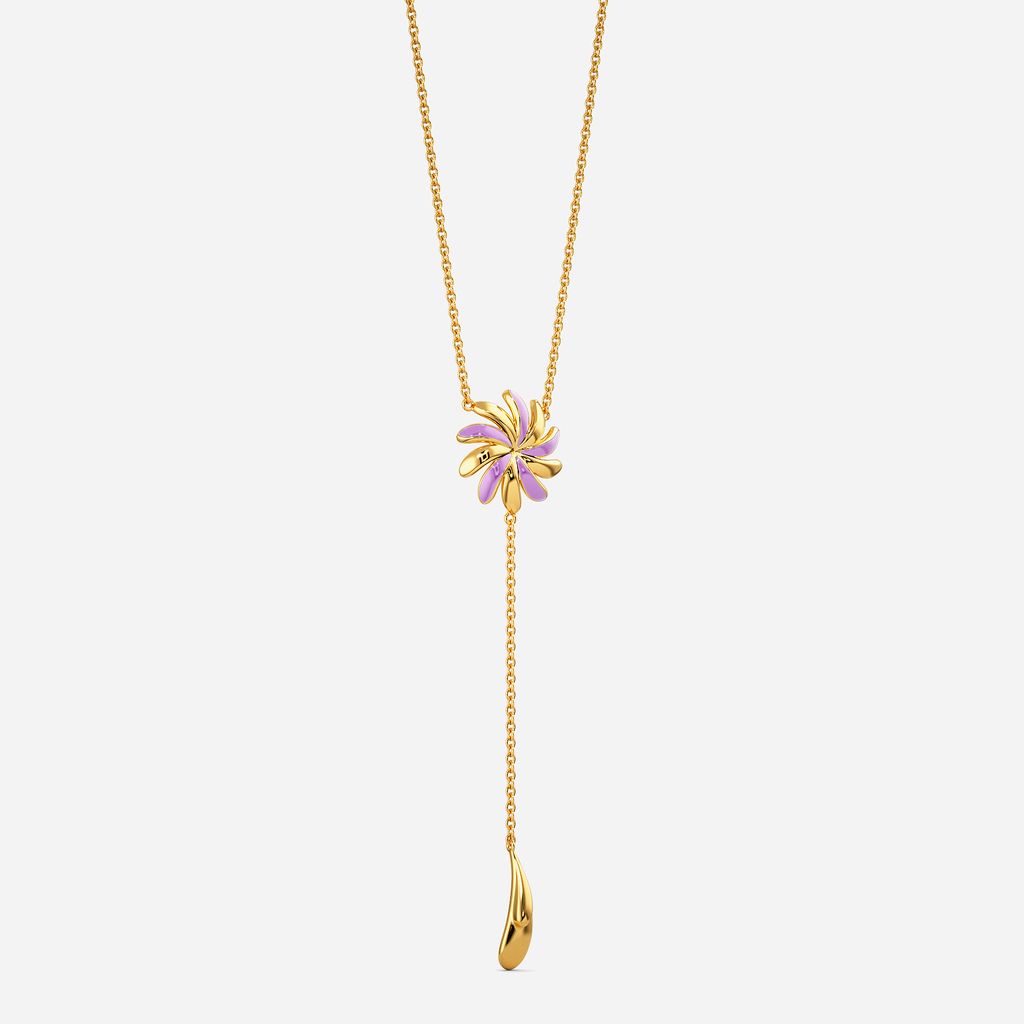 Colour Me Lilac Gold Necklaces