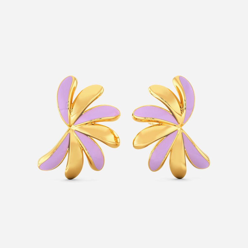 Colour Me Lilac Gold Earrings