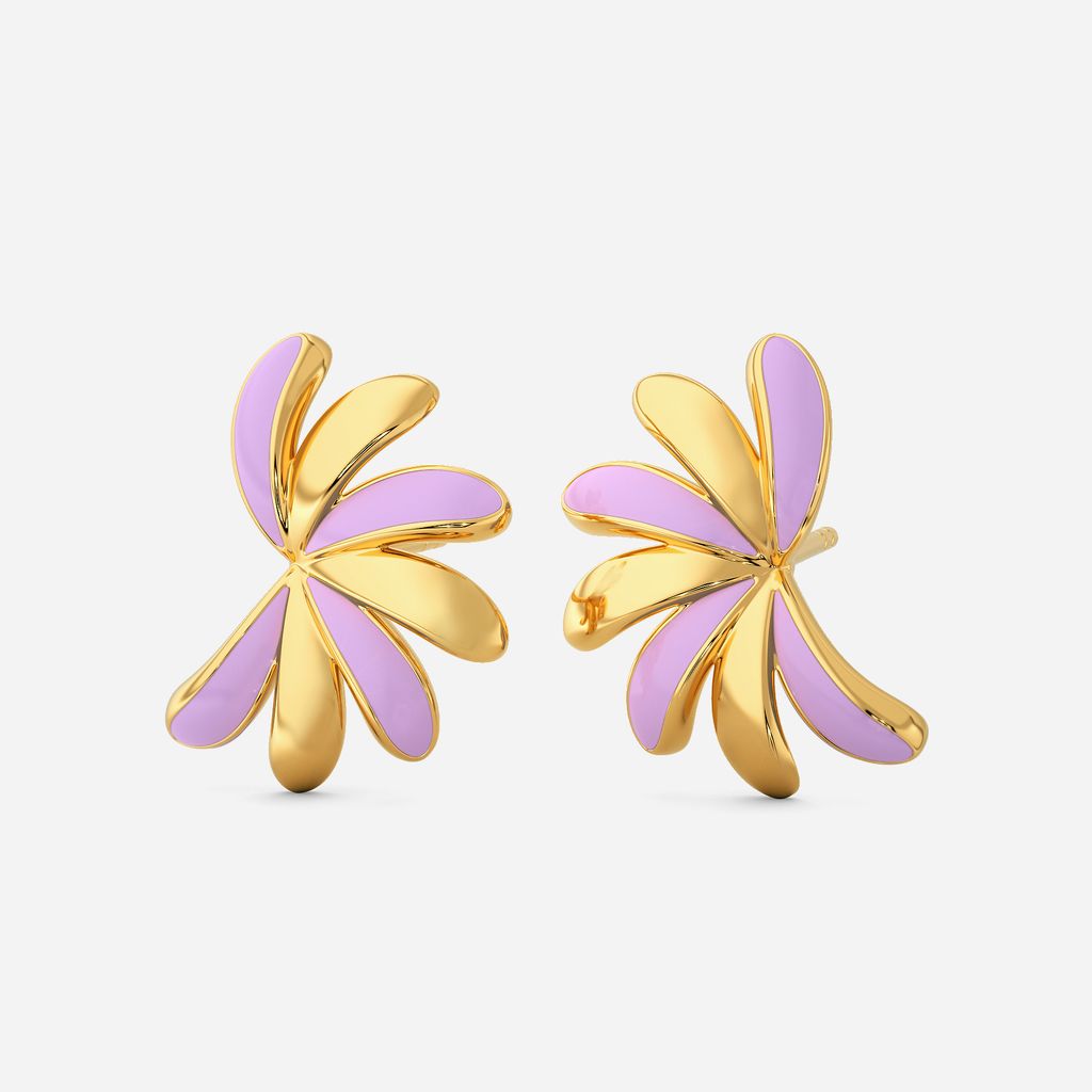 Colour Me Lilac Gold Earrings