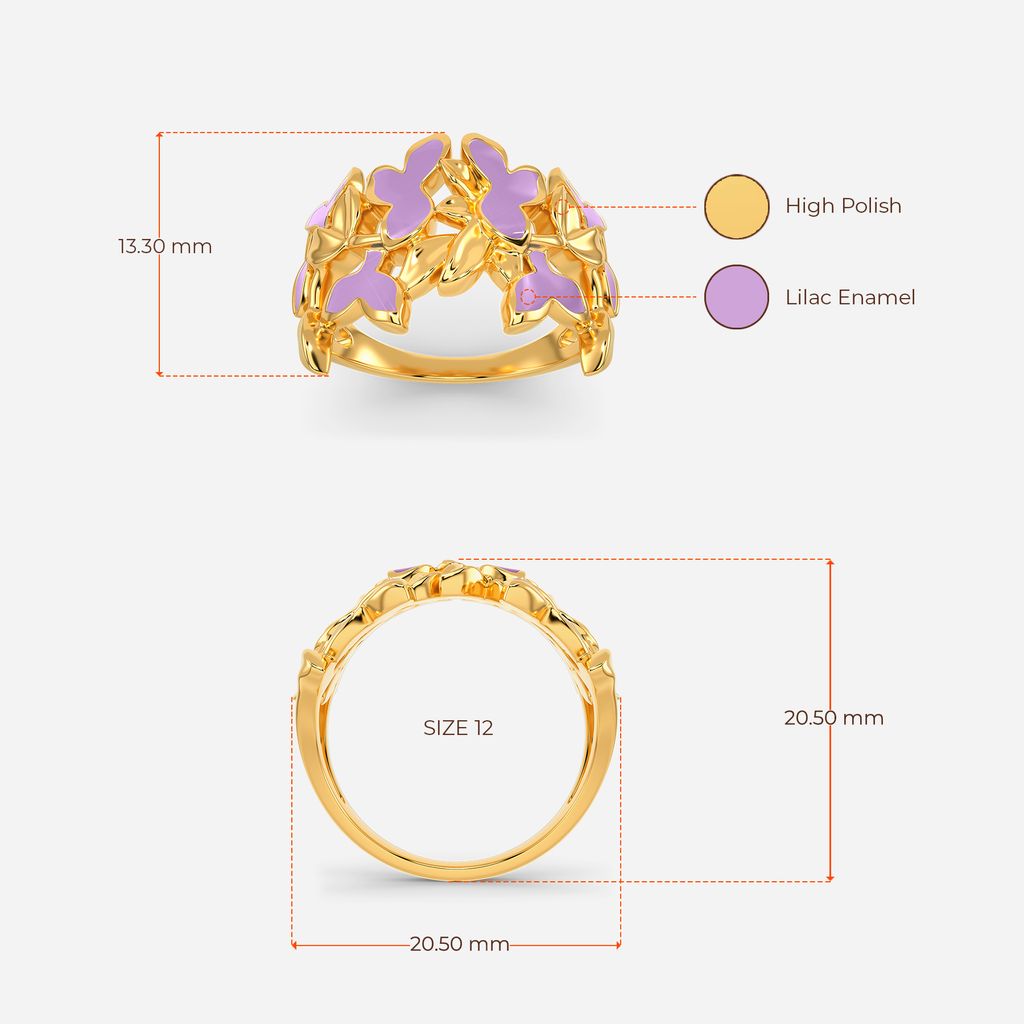 Lilac Sky Gold Rings image