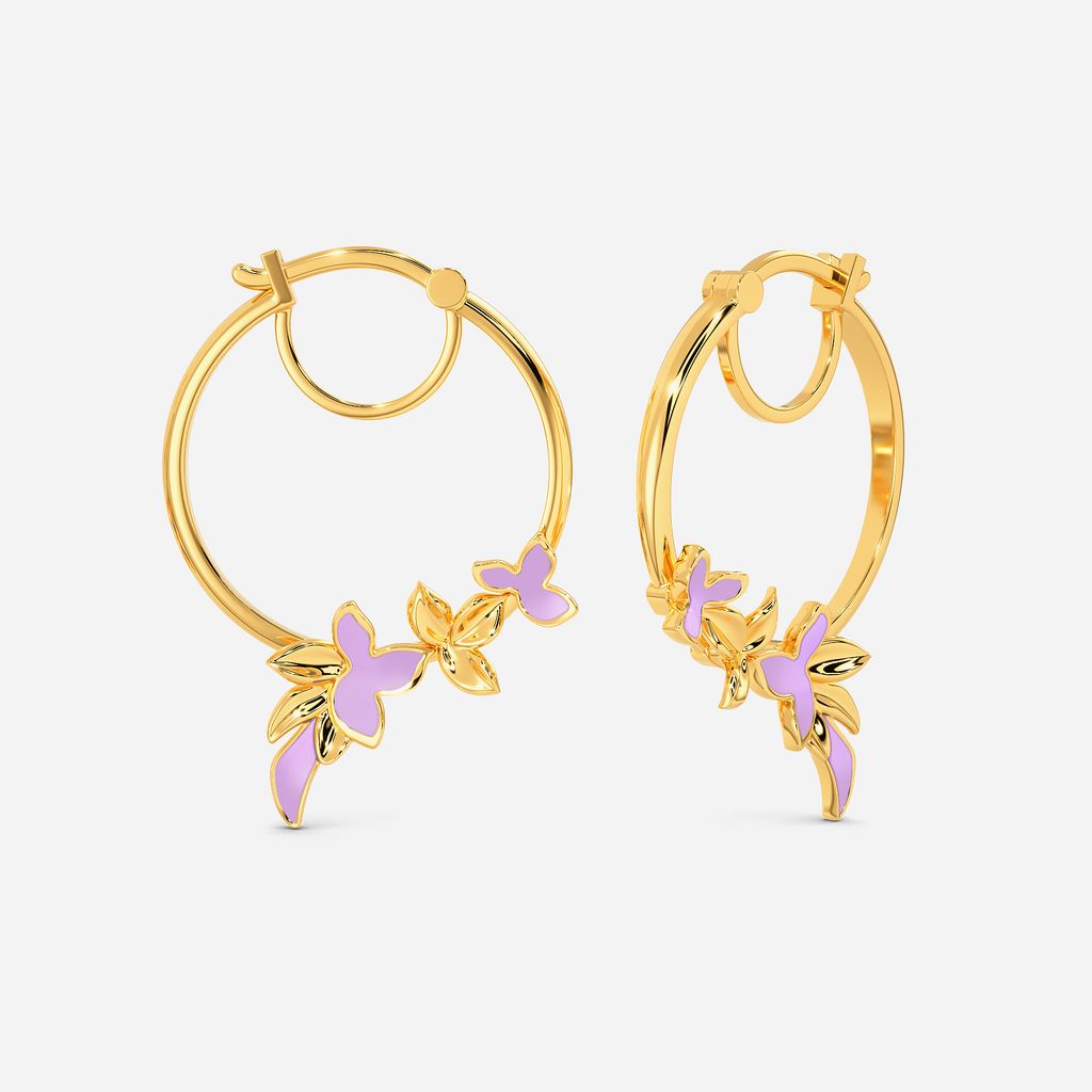Lilac Sky Gold Earrings