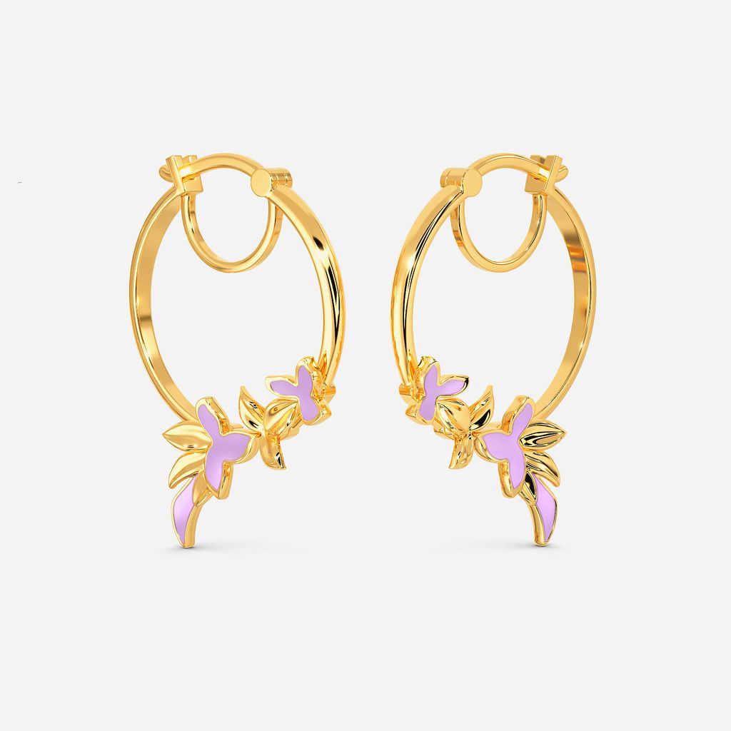 Lilac Sky Gold Earrings