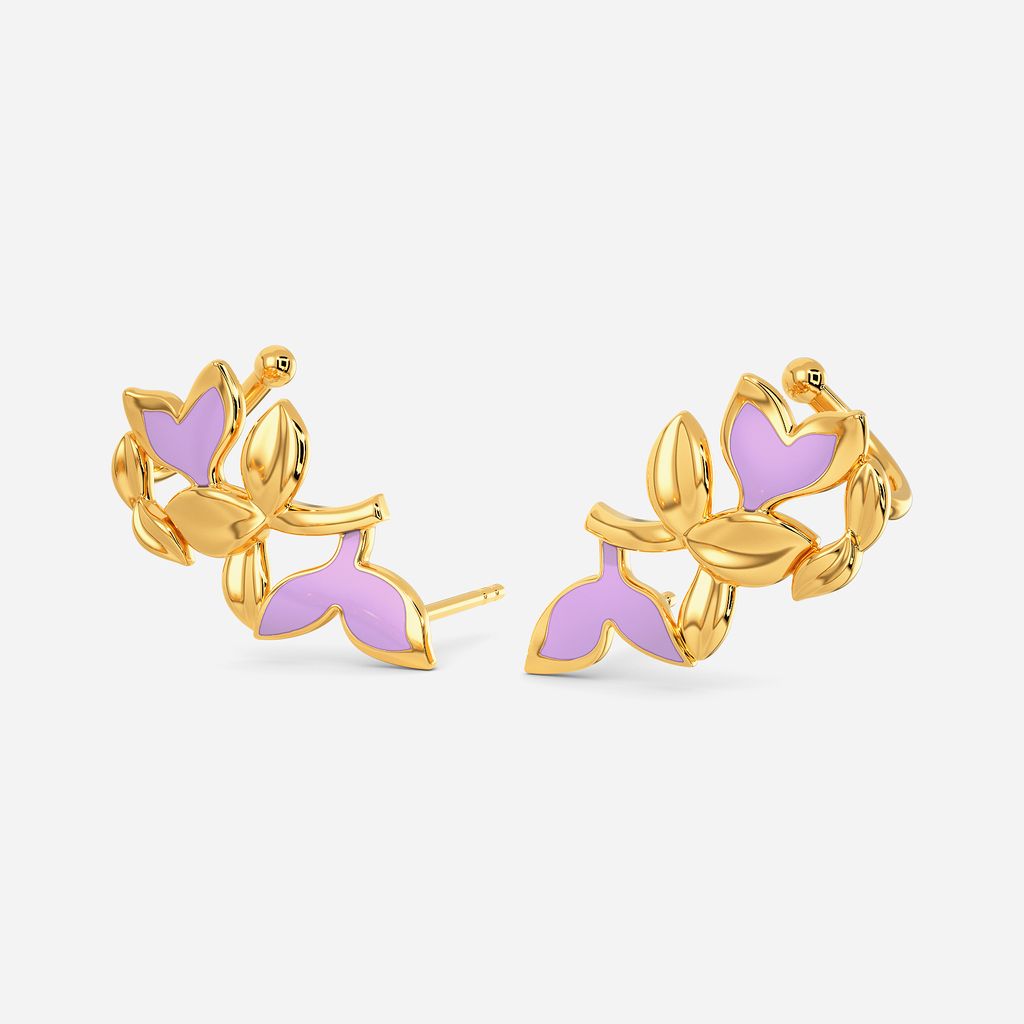Lilac Sky Gold Earrings