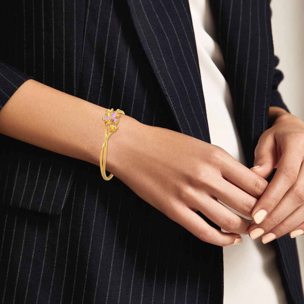 Feeling Lilac Gold Bangles