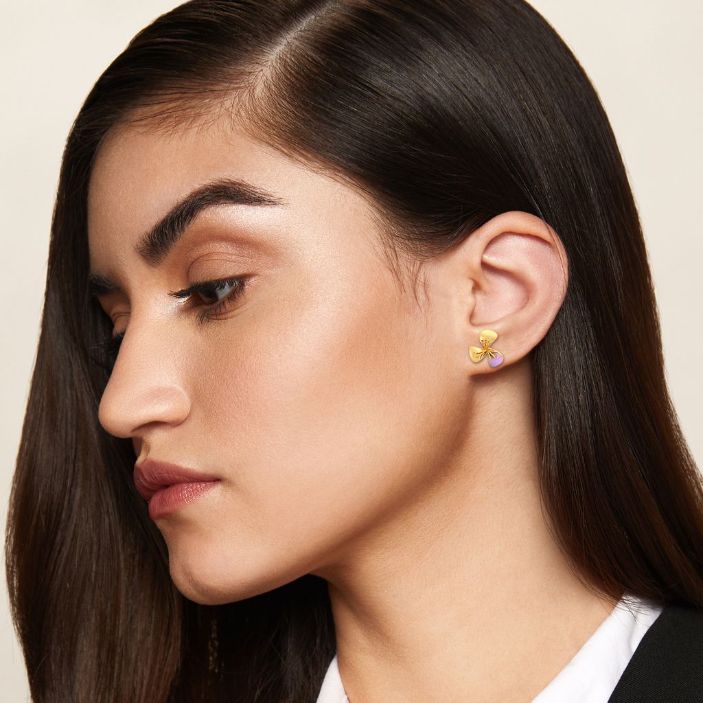 Feels Like Lilac Gold Earrings
