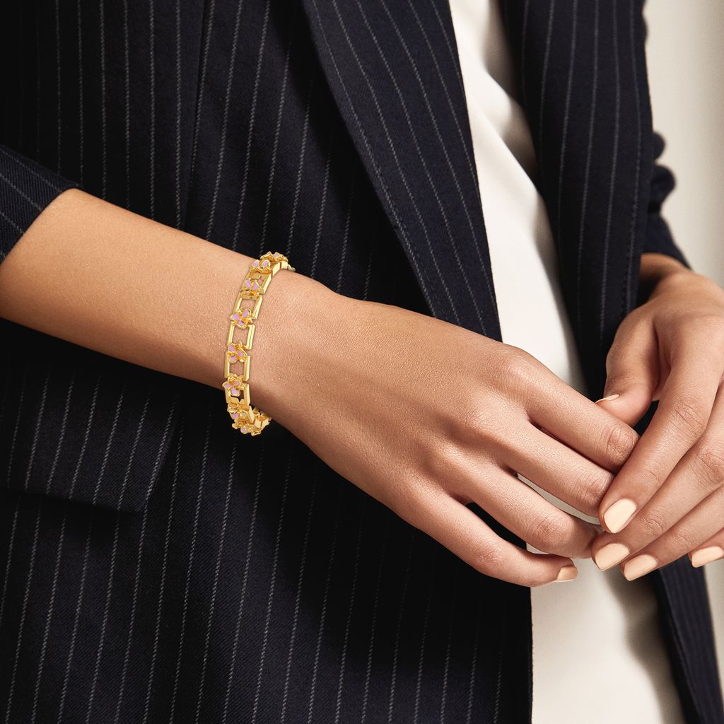 Pretty In Lilac Gold Bangles