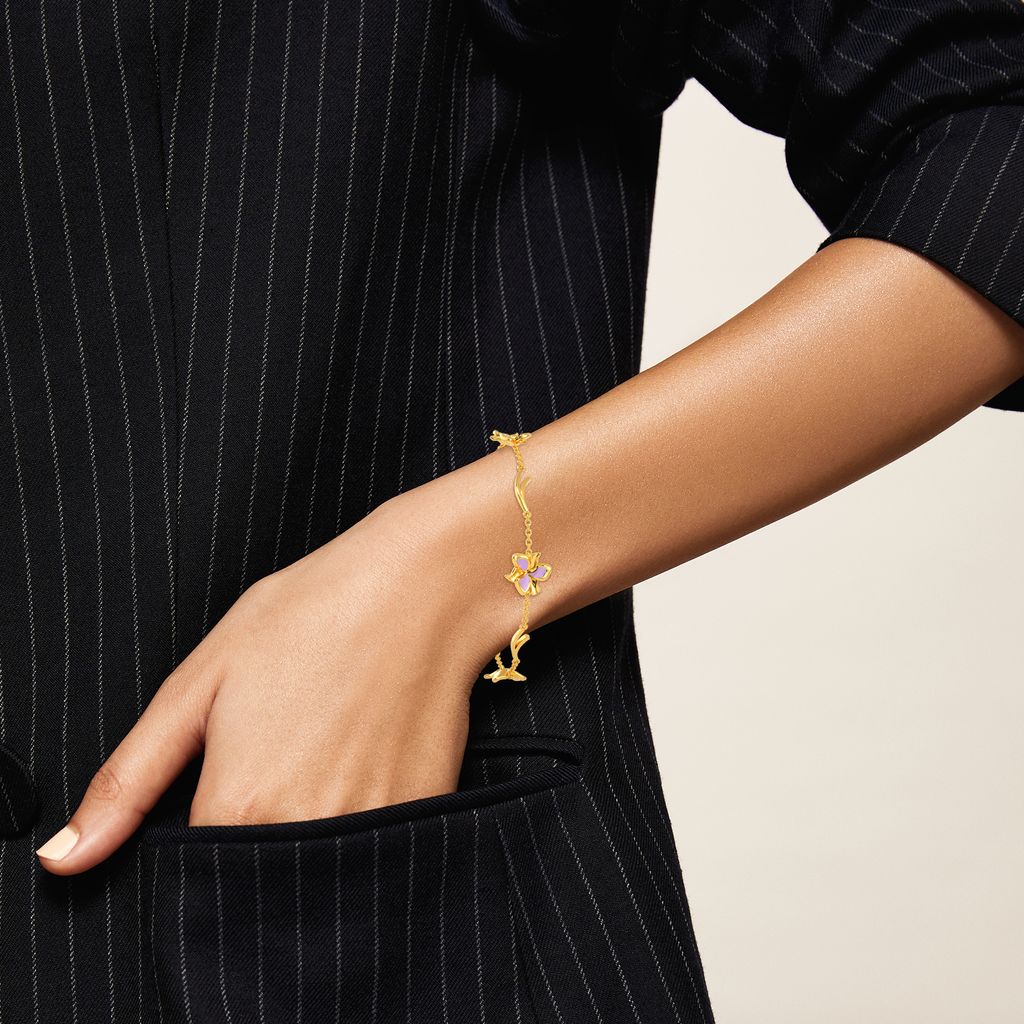 Work It Lilac Gold Bracelets