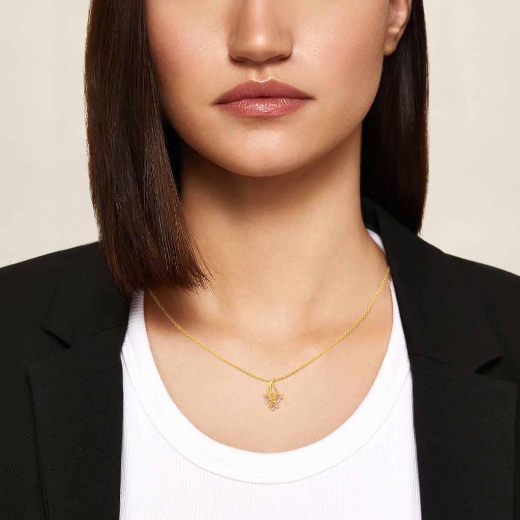 Work It Lilac Gold Pendants