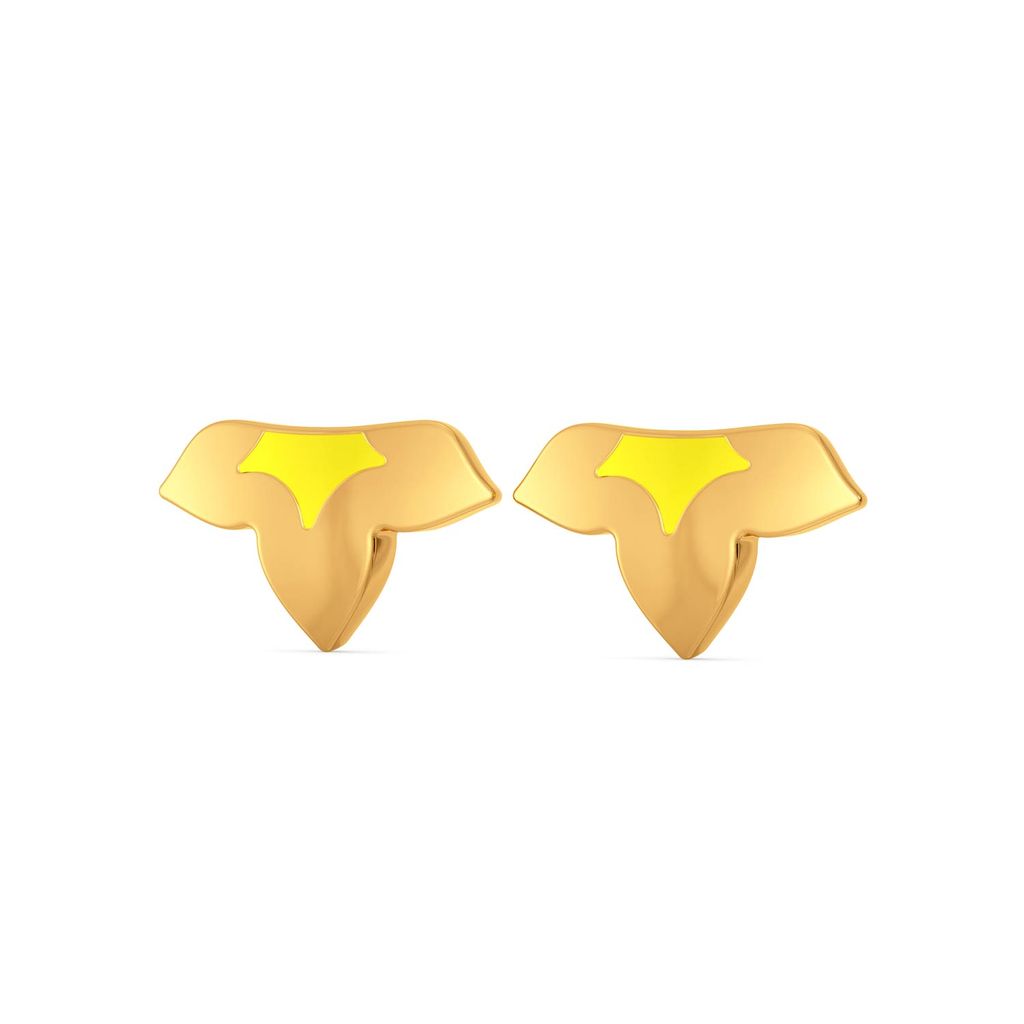 Plush Petals Gold Earrings