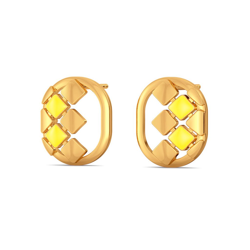 Yellow Submarine Gold Earrings