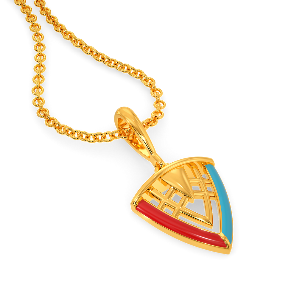 Cyan N Red Gold Pendants