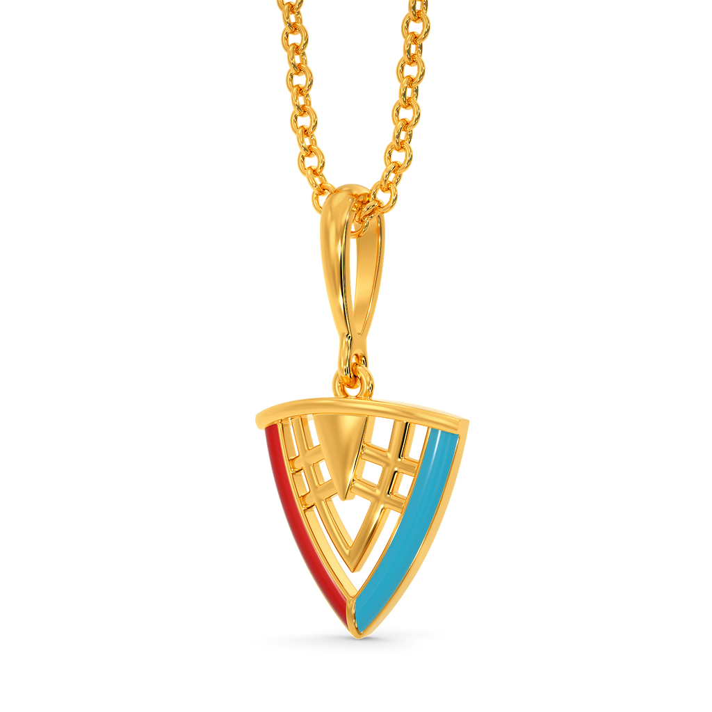 Cyan N Red Gold Pendants