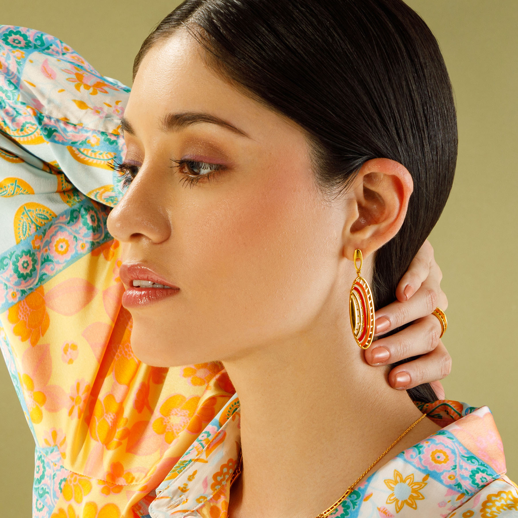 Hip Pop Gold Earrings