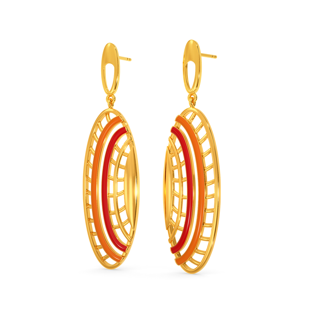 Hip Pop Gold Earrings