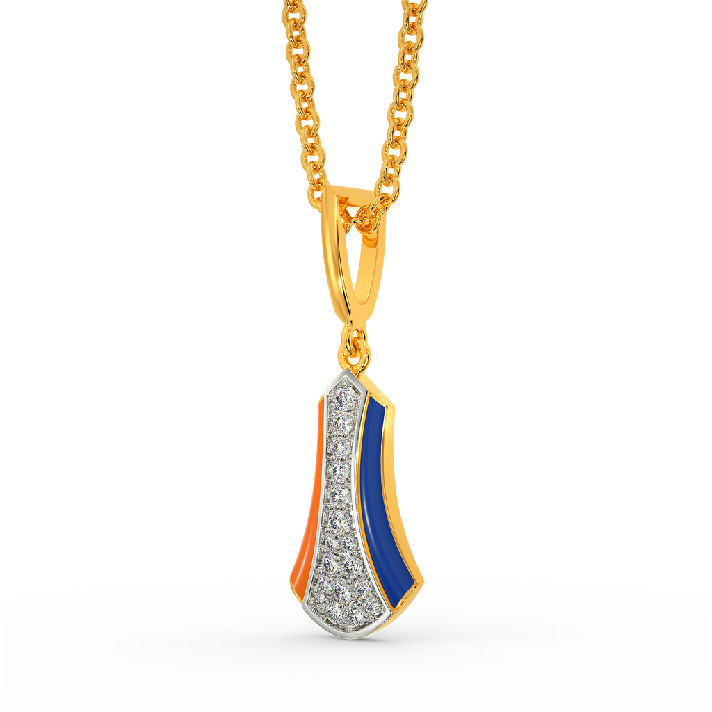 Orangish Diamond Pendants