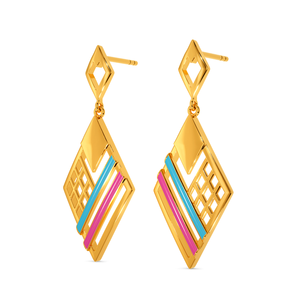 Summer Hues Gold Earrings