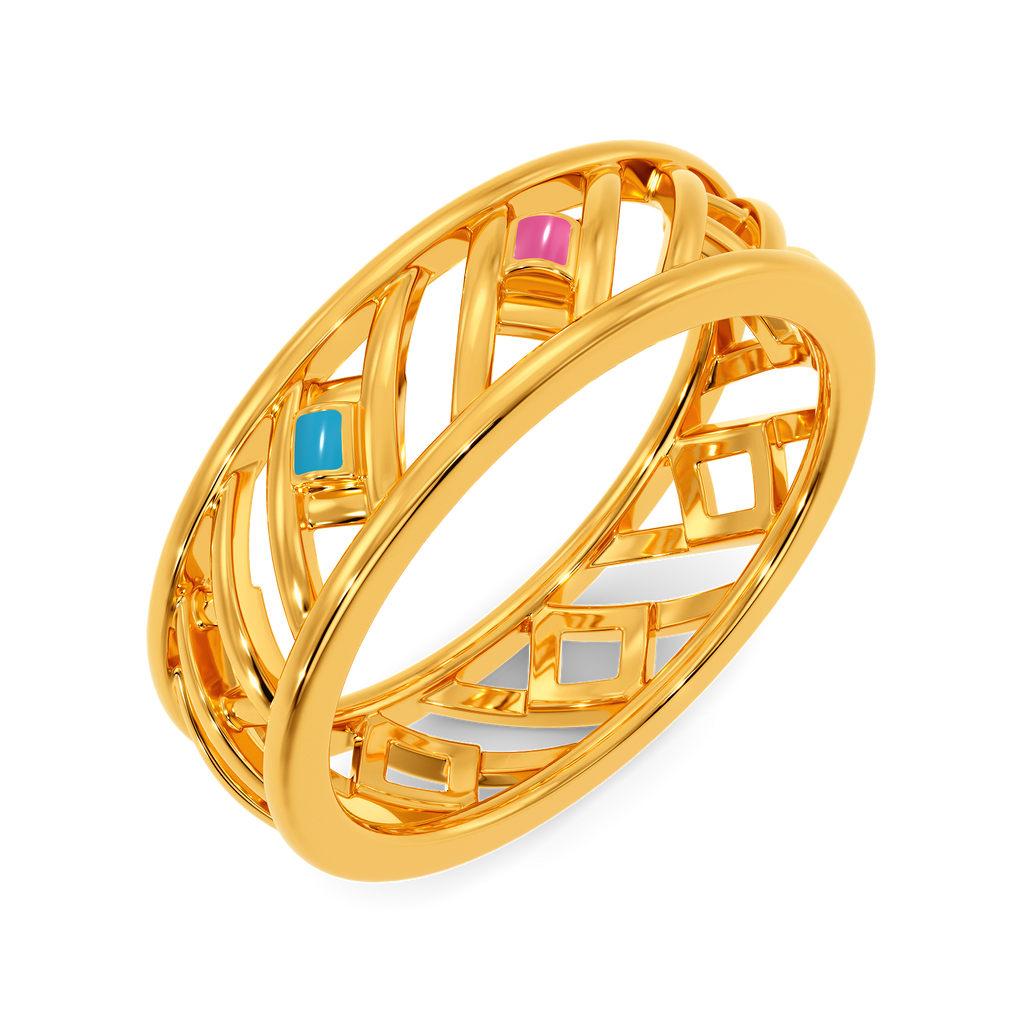 Summer Hues Gold Rings