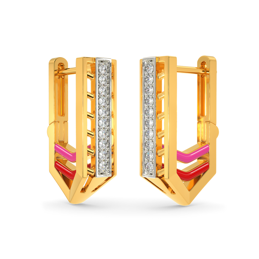 Crusin In Pink Diamond Earrings