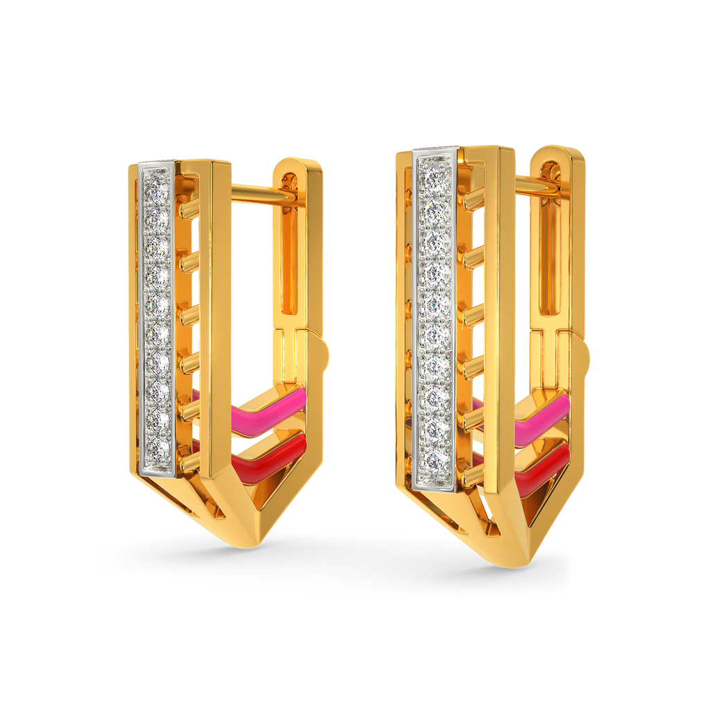 Crusin In Pink Diamond Earrings